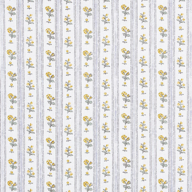 Cabanon Stripe Jaune 175966 by Schumacher Fabric New Old-Fashioned 6.0" - Fabric Carolina -