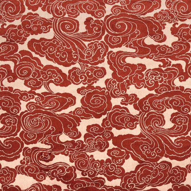 Sozan Velvet Cinnabar 74064 by Schumacher Fabric Cut & Patterned Velvets 26.62" - Fabric Carolina -