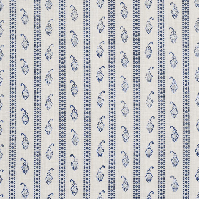 Eddie Woven Hand Block Print Blue 182020 by Schumacher Fabric Rita Konig 3.62" - Fabric Carolina -