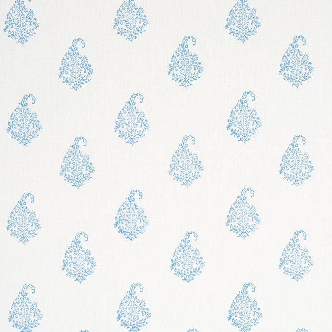 Kerala Paisley Blue 181352 by Schumacher Fabric Jacaranda 6.5" - Fabric Carolina -