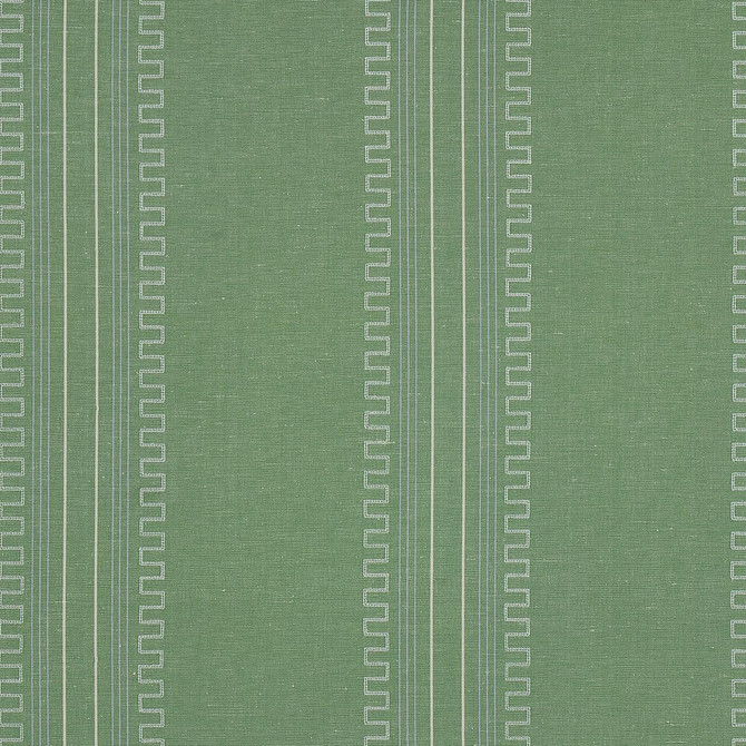 Greco Stripe Green 83232 by Schumacher Fabric Mary Mcdonald 13.5" - Fabric Carolina -