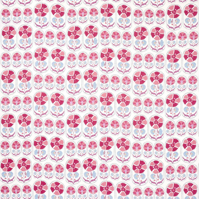 Anjuna Floral Linen Print Mulberry 180480 by Schumacher Fabric Bohemia 12.0" - Fabric Carolina -