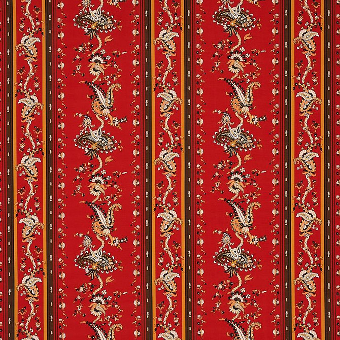 Elena Paisley Stripe Pompeii 179982 by Schumacher Fabric Cabana 13.5" - Fabric Carolina -