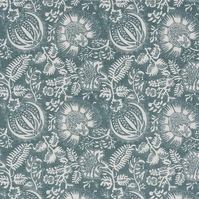 Pomegranate Print Peacock 177696 by Schumacher Fabric A Love Affair 11.0" - Fabric Carolina -
