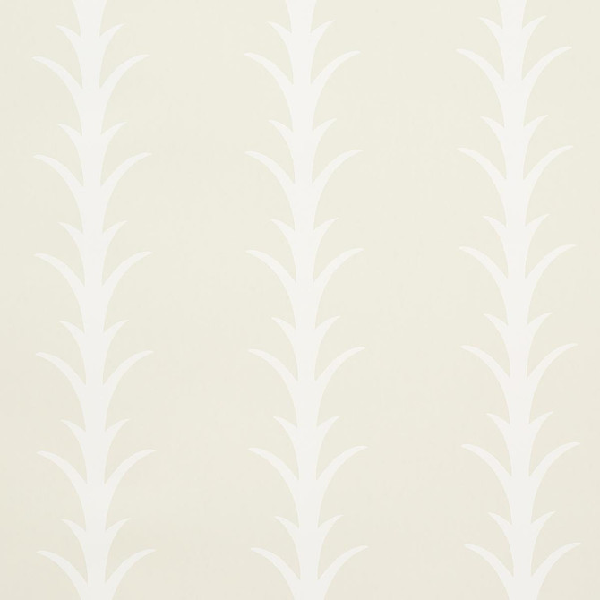Acanthus Stripe Ivory On Neutral 5014771 by Schumacher Wallpaper Moon River 10.75" - Fabric Carolina -