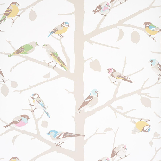 A-Twitter Soft Multi 5005033 by Schumacher Wallpaper Moon River 27.0" - Fabric Carolina -