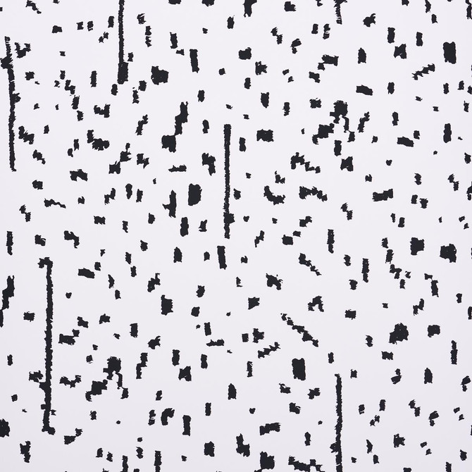 Bespotted Black 5013911 by Schumacher Wallpaper New Wave: Black & White 27.0" - Fabric Carolina -
