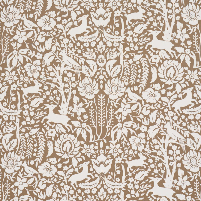 Deerfield Mocha 5016260 by Schumacher Wallpaper Craft Revival 13.5" - Fabric Carolina -
