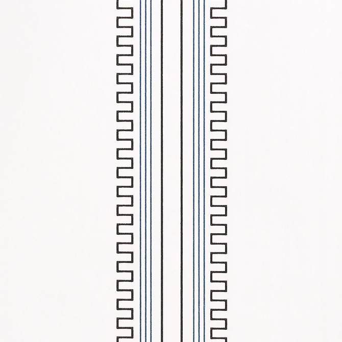 Greco Stripe Ivory 5015143 by Schumacher Wallpaper Mary Mcdonald 27.0" - Fabric Carolina -