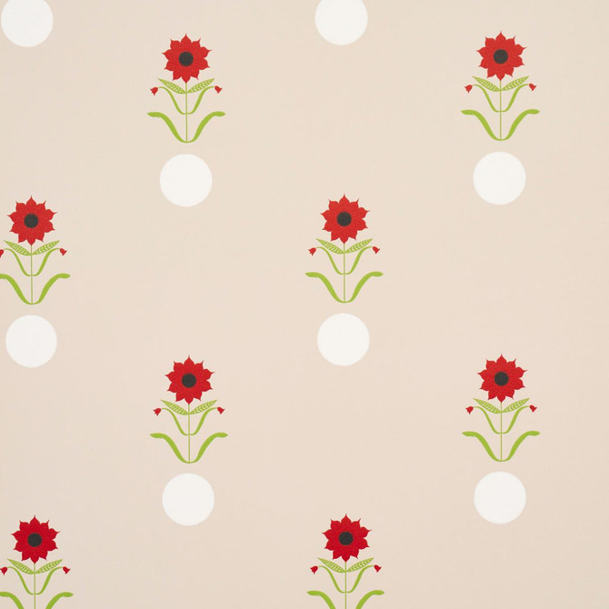 Forget Me Dots Neutral 5015880 by Schumacher Wallpaper Peg Norriss 20.5" - Fabric Carolina -