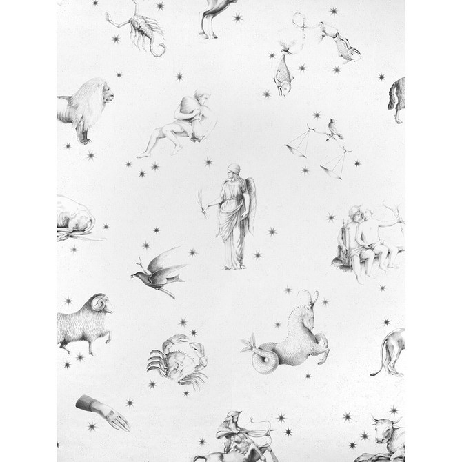 Pilar Grisaille 5015110 by Schumacher Wallpaper Charlap Hyman & Herrero 108.0" - Fabric Carolina -