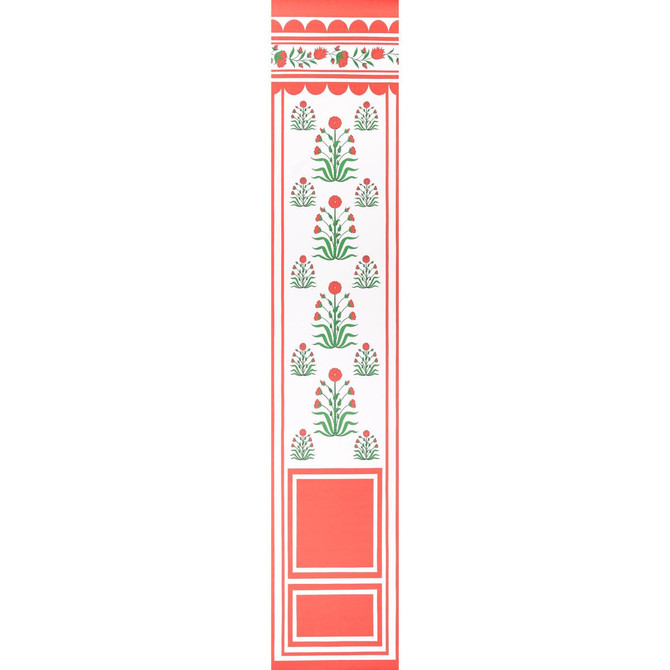 Royal Poppy Panel B Red 5014440 by Schumacher Wallpaper Marie-Anne Oudejans 27.5" - Fabric Carolina -