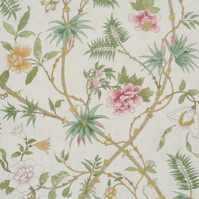 Arasi Botanical Petal 5017172 by Schumacher Wallpaper Botanical Garden 27.0" - Fabric Carolina -