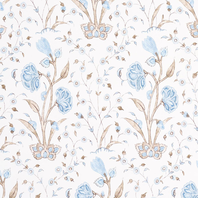 Khilana Floral Sky 5009956 by Schumacher Wallpaper Jacaranda 13.5" - Fabric Carolina -