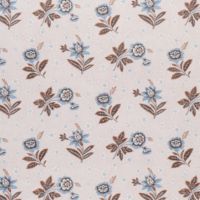 Colline Delft & Sepia 5014222 by Schumacher Wallpaper New Traditional: Provenal 6.88" - Fabric Carolina -
