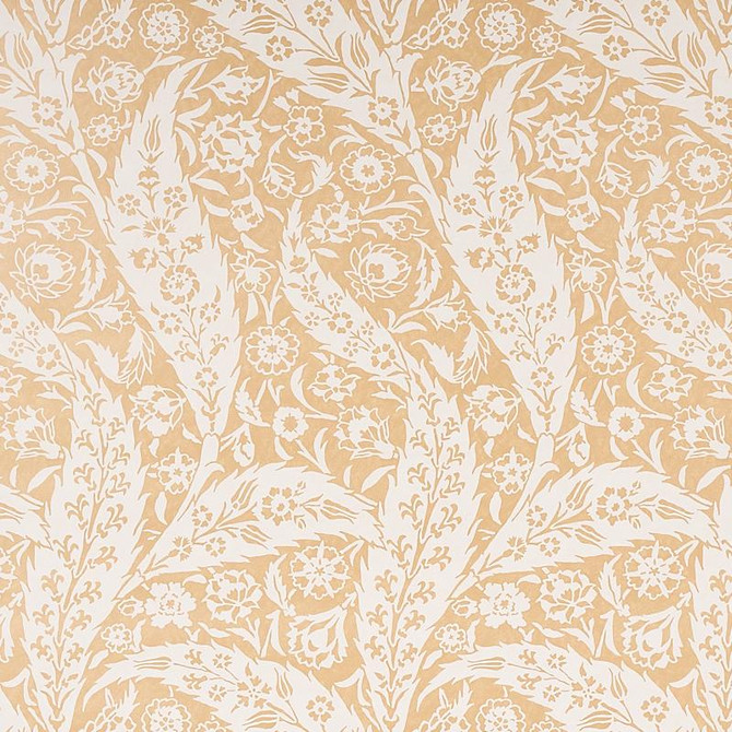 Saz Paisley Ochre 5012900 by Schumacher Wallpaper Le Max 18.0" - Fabric Carolina -