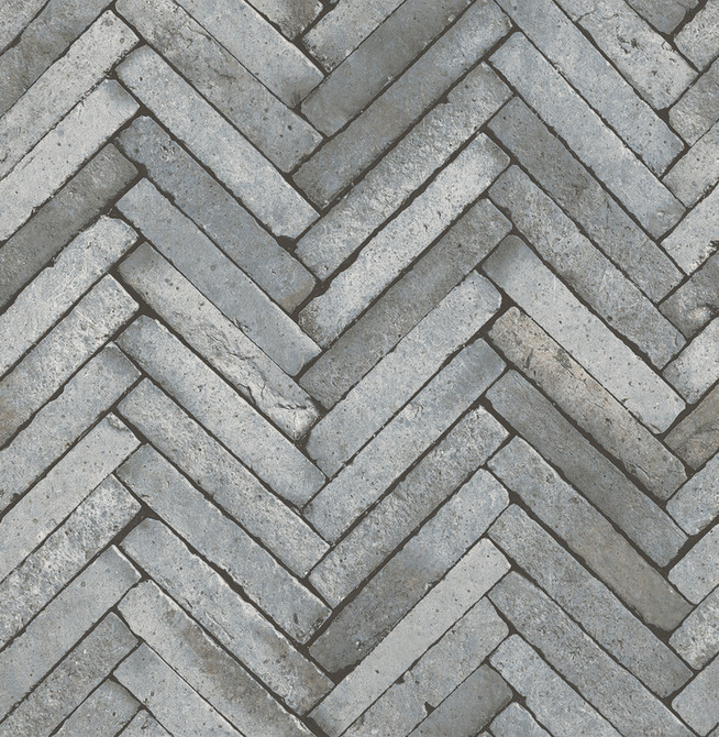 Arrow Grey Diagonal Slate Wallpaper by Brewster Techniques & Finishes III Covers about 56.4 square feet 20.5-in by 33-ft long roll Unpasted 20.9 - Fabric Carolina -
