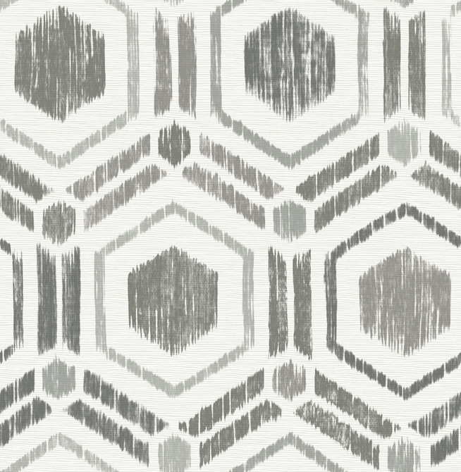 Borneo Taupe Geometric Grasscloth Wallpaper by A-Street Prints Perennial Covers about 56.4 square feet 20.5-in by 33-ft long roll Unpasted 20.9 - Fabric Carolina -