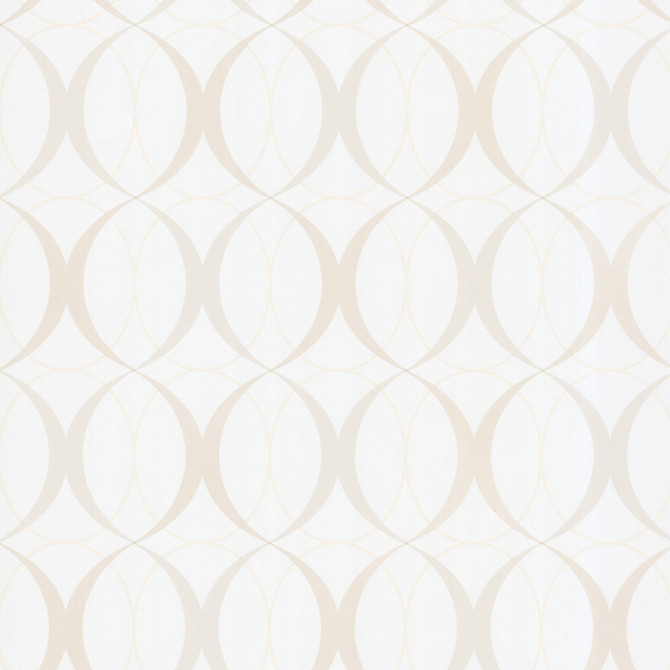 Rosten Beige Retro Orb Wallpaper by Brewster Kitchen & Bath Resource III Covers about 56.4 square feet 20.5-in by 33-ft long roll Unpasted 10.4 - Fabric Carolina -