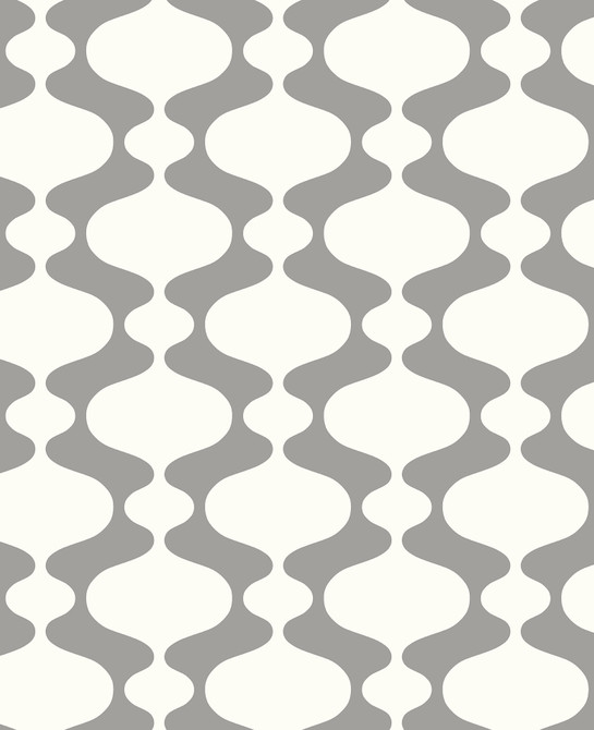 Ashbury Grey Retro Wallpaper by A-Street Prints Habitat Covers about 56.4 square feet 20.5-in by 33-ft long roll Unpasted 6.3 - Fabric Carolina -