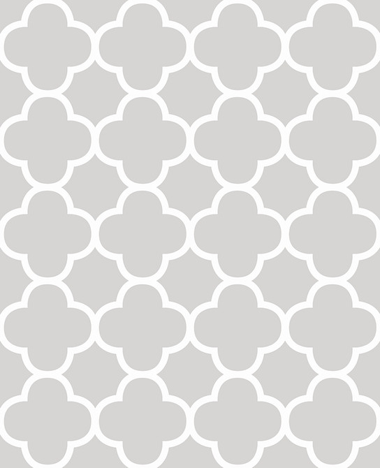Origin Grey Quatrefoil Wallpaper by Brewster For Your Bath III Covers about 56.4 square feet 20.5-in by 33-ft long roll Unpasted 5 - Fabric Carolina -