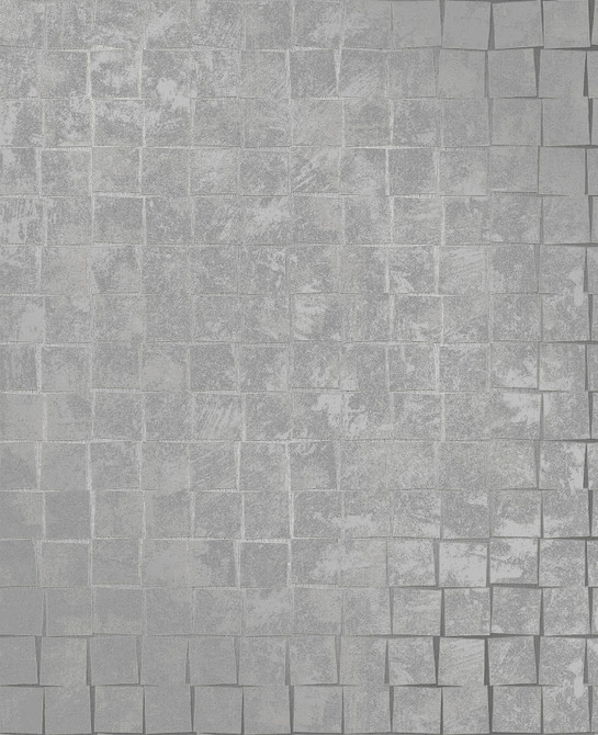 Cubist Silver Geometric Wallpaper by Decorline Evolve Covers about 56.4 square feet 20.5-in by 33-ft long roll Unpasted 25.2 - Fabric Carolina -