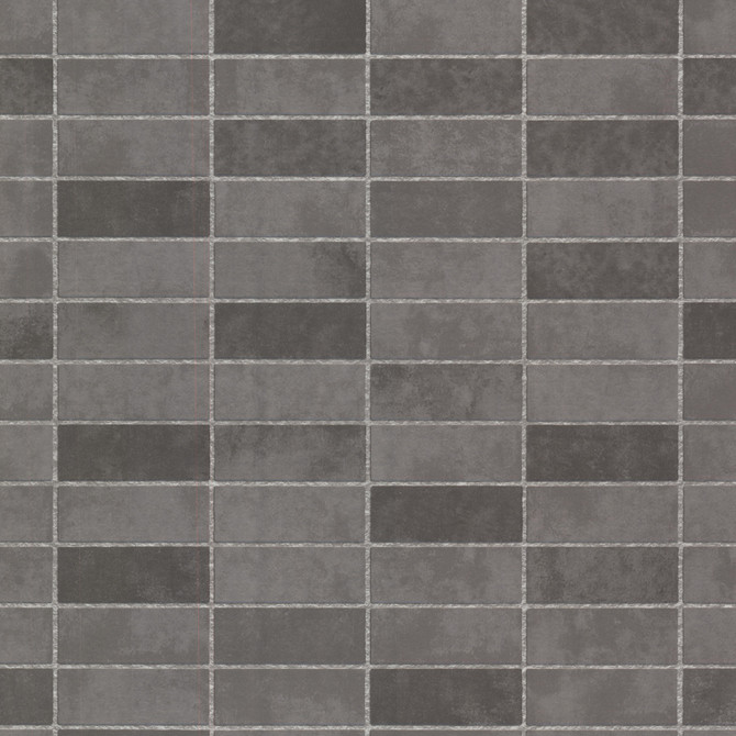 Hunter Slate Rectangle Tile Wallpaper by Brewster Bath Bath Bath IV Covers about 56.4 square feet 20.5-in by 33-ft long roll Prepasted 21 - Fabric Carolina -