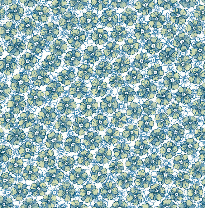 Allison Blue Floral Wallpaper by A-Street Prints Ami Covers about 56.4 square feet 20.5-in by 33-ft long roll Unpasted 20.9 - Fabric Carolina -