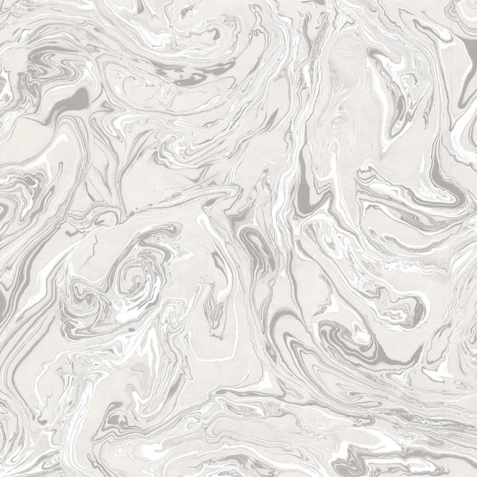 Olympia Light Grey Marble Wallpaper by Brewster Techniques & Finishes III Covers about 56.4 square feet 20.5-in by 33-ft long roll Unpasted 10.4 - Fabric Carolina -