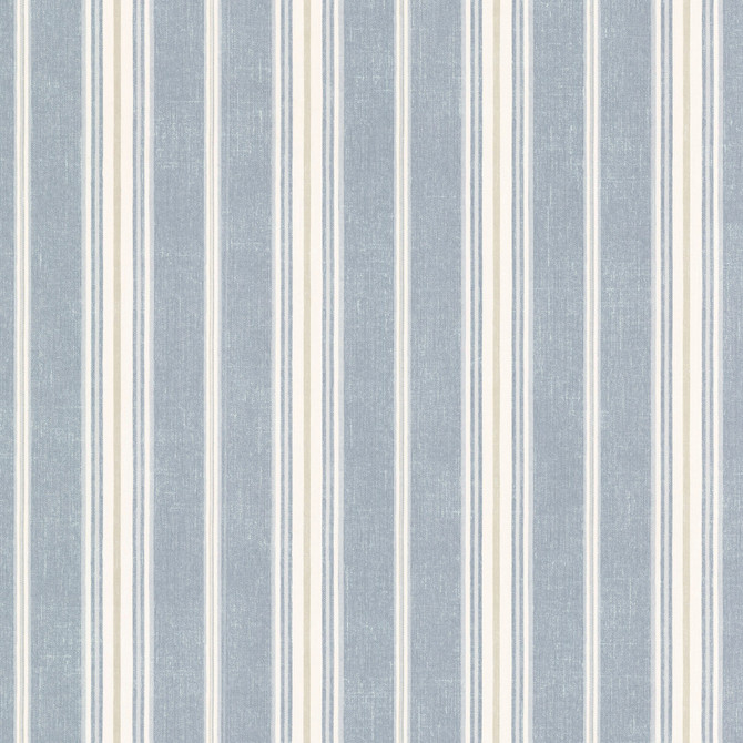 Jonesport Denim Cabin Stripe Wallpaper by Chesapeake Stripes By Chesapeake Covers about 56.4 square feet 20.5-in by 33-ft long roll Prepasted 0 - Fabric Carolina -