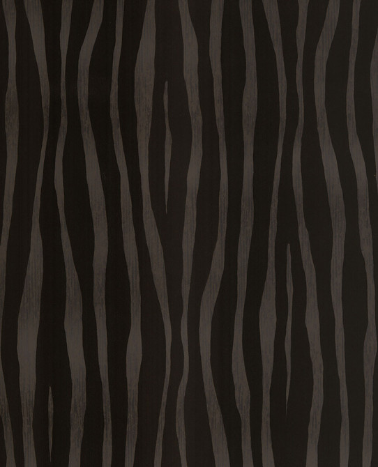 Burchell Black Coffee Zebra Flock Wallpaper by Eijffinger Skin Covers about 56.4 square feet 20.5-in by 33-ft long roll Unpasted 24 - Fabric Carolina -