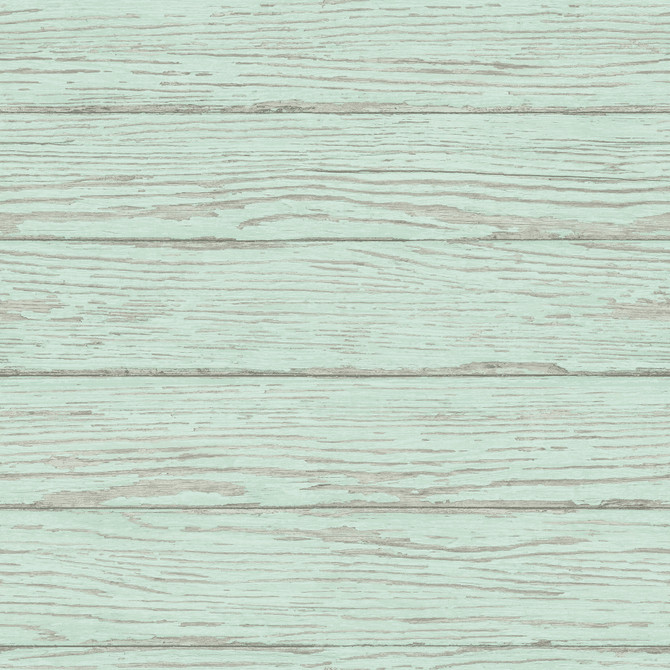 Rehoboth Mint Distressed Wood Wallpaper by Chesapeake Sanibel Covers about 56.4 square feet 20.5-in by 33-ft long roll Prepasted 20.5 - Fabric Carolina -