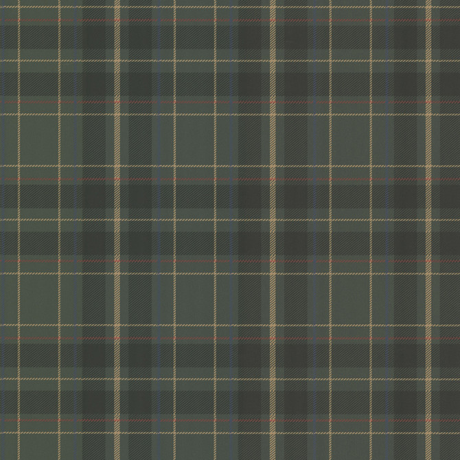 Caledonia Dark Green Plaid Wallpaper by Beacon House Oxford Covers about 56.4 square feet 20.5-in by 33-ft long roll Unpasted 21 - Fabric Carolina -