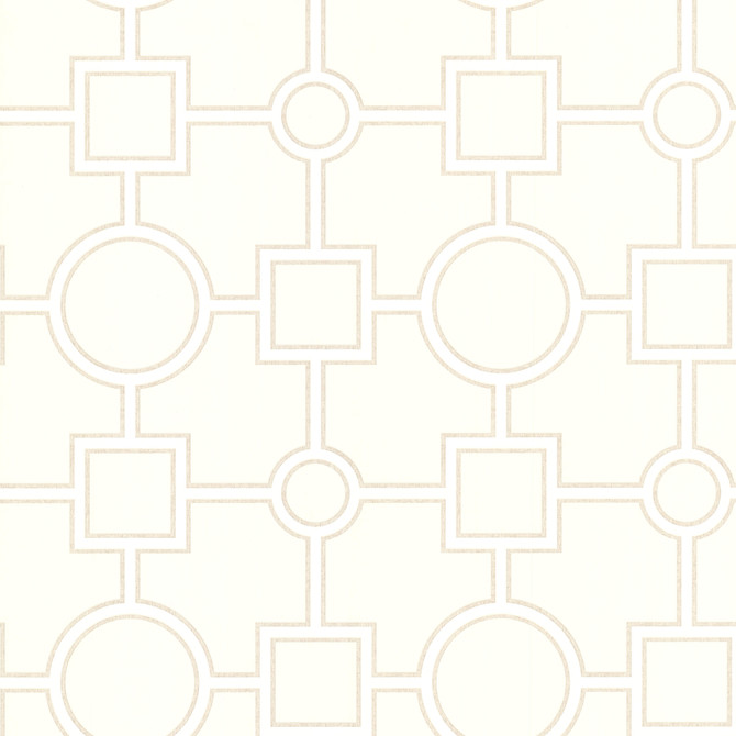 Geometric Beige Geovine Wallpaper by Brewster Kitchen, Bed, & Bath IV Covers about 56.4 square feet 20.5-in by 33-ft long roll Unpasted 10.5 - Fabric Carolina -