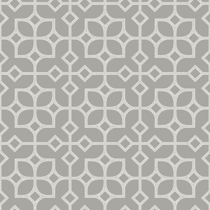Maze Light Grey Tile Wallpaper by A-Street Prints Geometrie Covers about 56.4 square feet 20.5-in by 33-ft long roll Unpasted 6.83 - Fabric Carolina -