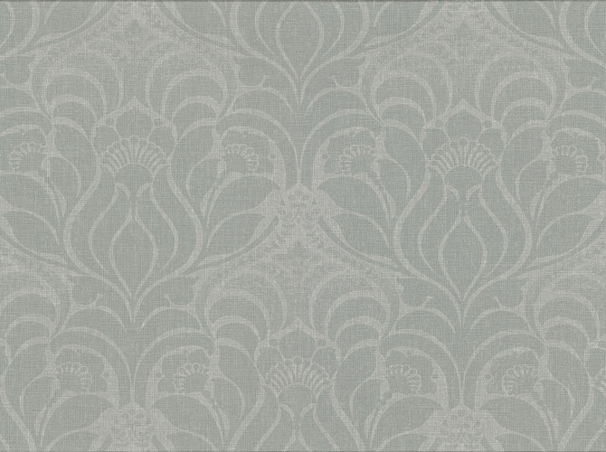 Sandor Sage Damask Wallpaper by Warner Cortina IV Covers about 60.8 square feet 27-in by 27-ft long roll Unpasted 18 - Fabric Carolina -