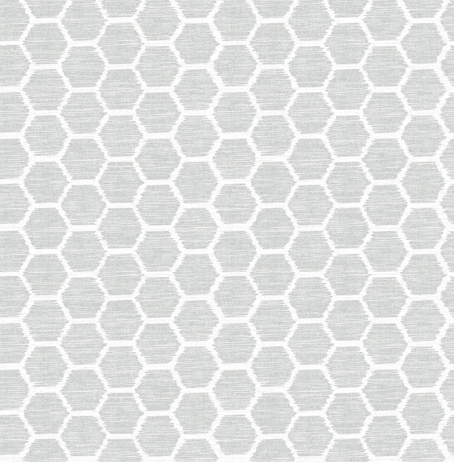 Aura Grey Honeycomb Wallpaper by A-Street Prints Celadon Covers about 56.4 square feet 20.5-in by 33-ft long roll Unpasted 10.4 - Fabric Carolina -