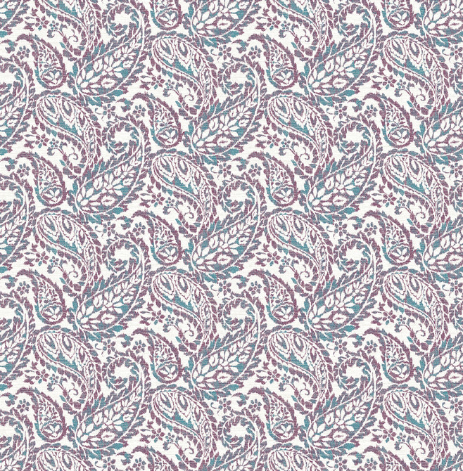 Adrian Plum Paisley Wallpaper by A-Street Prints Ami Covers about 56.4 square feet 20.5-in by 33-ft long roll Unpasted 5.2 - Fabric Carolina -