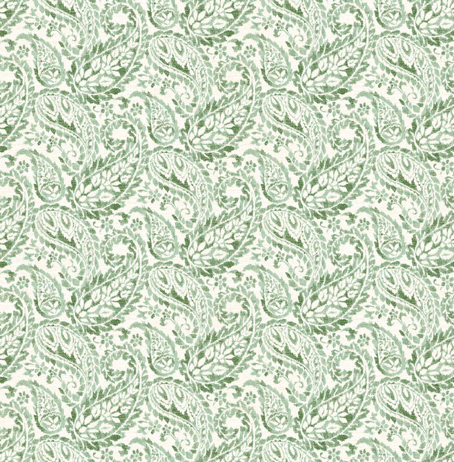 Adrian Green Paisley Wallpaper by A-Street Prints Ami Covers about 56.4 square feet 20.5-in by 33-ft long roll Unpasted 5.2 - Fabric Carolina -