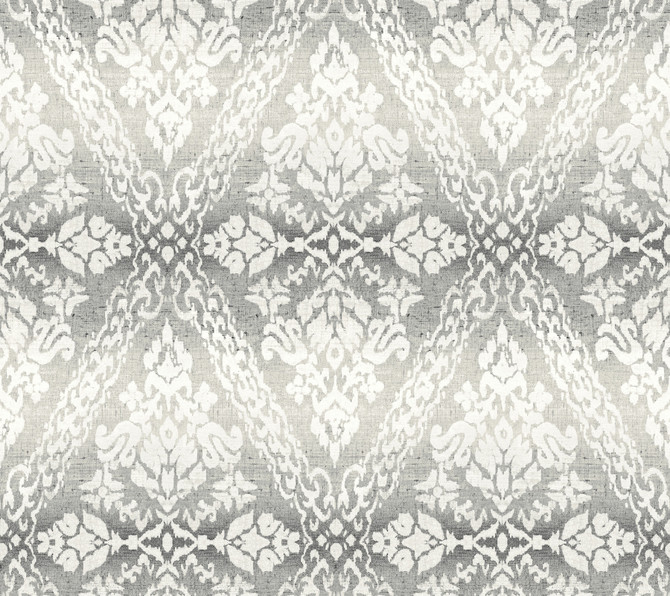 Tudor Diamond Damask Black Wallpaper by York Wallcoverings Damask Resource Library Covers about 60.8 square feet 27-in by 27-ft long roll Prepasted 24 - Fabric Carolina -