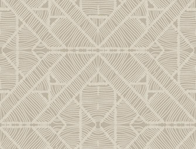 Diamond Macrame Taupe Wallpaper by York Wallcoverings Tropics Resource Library Covers about 60.8 square feet 27-in by 27-ft long roll Prepasted 20.5 - Fabric Carolina -
