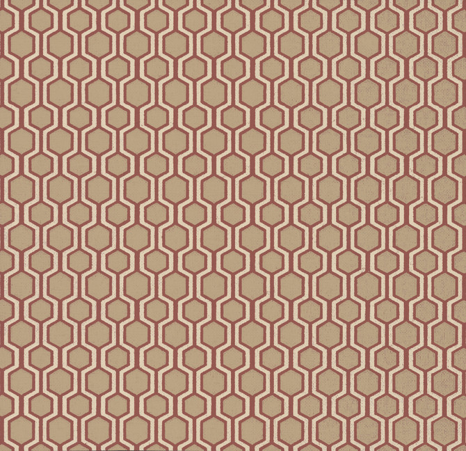 Bee Sweet Red Wallpaper by Ronald Redding Handcrafted Naturals Covers about 60.8 square feet 27-in by 27-ft long roll Unpasted 25.25 - Fabric Carolina -