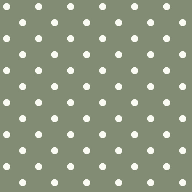 Dots on Dots White & Green Wallpaper by Magnolia Home Magnolia Home Covers about 56.4 square feet 20.5-in by 33-ft long roll Prepasted 3.38 - Fabric Carolina -