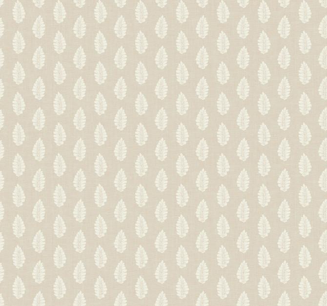 Leaf Pendant Linen Wallpaper by Inspired by Color Beige & Neutrals Covers about 60.8 square feet 27-in by 27-ft long roll Prepasted 25.25 - Fabric Carolina -