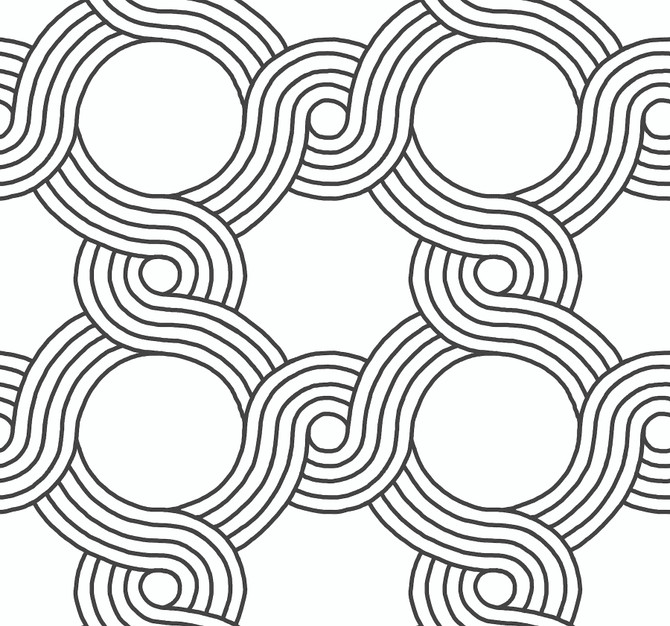 The Twist Black Wallpaper by York Wallcoverings Geometric Resource Library Covers about 60.8 square feet 27-in by 27-ft long roll Prepasted 25.25 - Fabric Carolina -