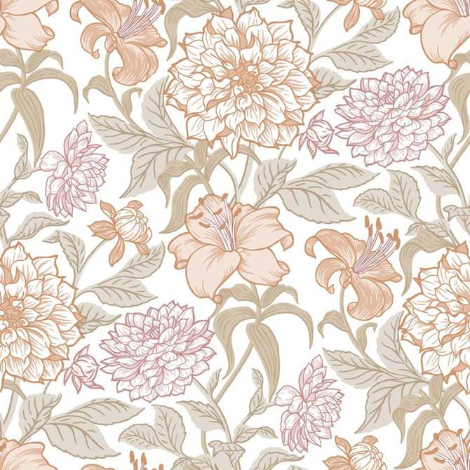 Persephone Pastel Spring Blossoms Wallpaper by ESTA Home Design Department Covers about 57.5 square feet 20.9-in by 33-ft long roll Unpasted 20.9 - Fabric Carolina - Persephone Pastel Spring Blossoms Wallpaper by ESTA Home Design Department Covers about 57.5 square feet 20.9-in by 33-ft long roll Unpasted 20.9 - Fabric Carolina -