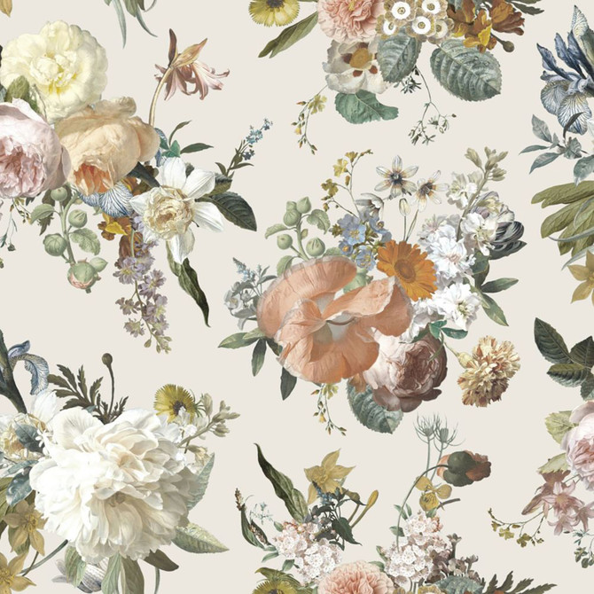 Antonia Cream Vintage Bouquet Wallpaper by ESTA Home Design Department Covers about 57.5 square feet 20.9-in by 33-ft long roll Unpasted 20.9 - Fabric Carolina - Antonia Cream Vintage Bouquet Wallpaper by ESTA Home Design Department Covers about 57.5 square feet 20.9-in by 33-ft long roll Unpasted 20.9 - Fabric Carolina -