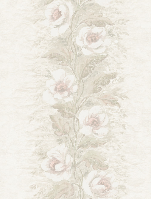 Dutch Garland Blush Gardenia Stripe Wallpaper by A-Street Prints Zio and Sons Covers about 56.4 square feet 20.5-in by 33-ft long roll Unpasted 27.5 - Fabric Carolina -