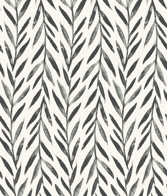 Magnolia Home Willow Black Peel & Stick Wallpaper by Magnolia Home York Premium Peel + Stick Magnolia Covers about 34.2 square feet 20.5-in by 20-ft long roll Peel & Stick 24 - Fabric Carolina -