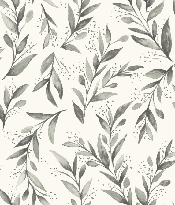 Magnolia Home Olive Branch Charcoal Peel & Stick Wallpaper by Magnolia Home York Premium Peel + Stick Magnolia Covers about 34.2 square feet 20.5-in by 20-ft long roll Peel & Stick 24 - Fabric Carolina -